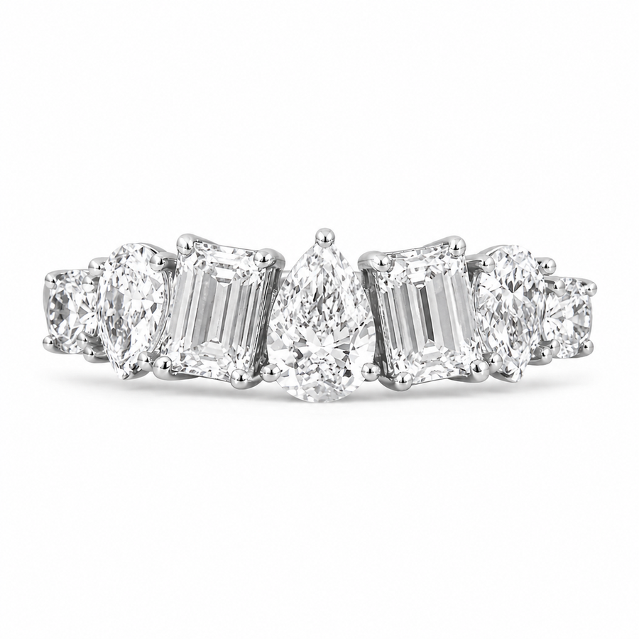 2.50 CT Lab-Grown Diamond Band Ring in 14K White Gold (D–F / VS1–VS2)