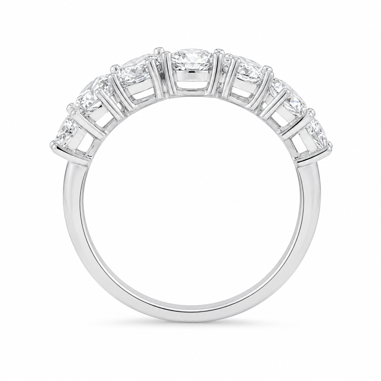 2.50 CT Lab-Grown Diamond Band Ring in 14K White Gold (D–F / VS1–VS2)