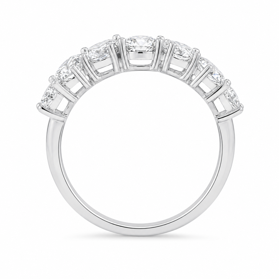 2.50 CT Lab-Grown Diamond Band Ring in 14K White Gold (D–F / VS1–VS2)