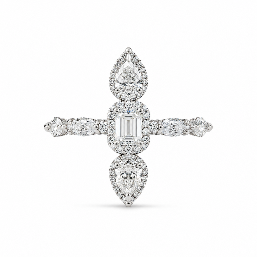 1.30 CT Lab-Grown Diamond Band Ring in 14K White Gold (D–F / VS1–VS2)