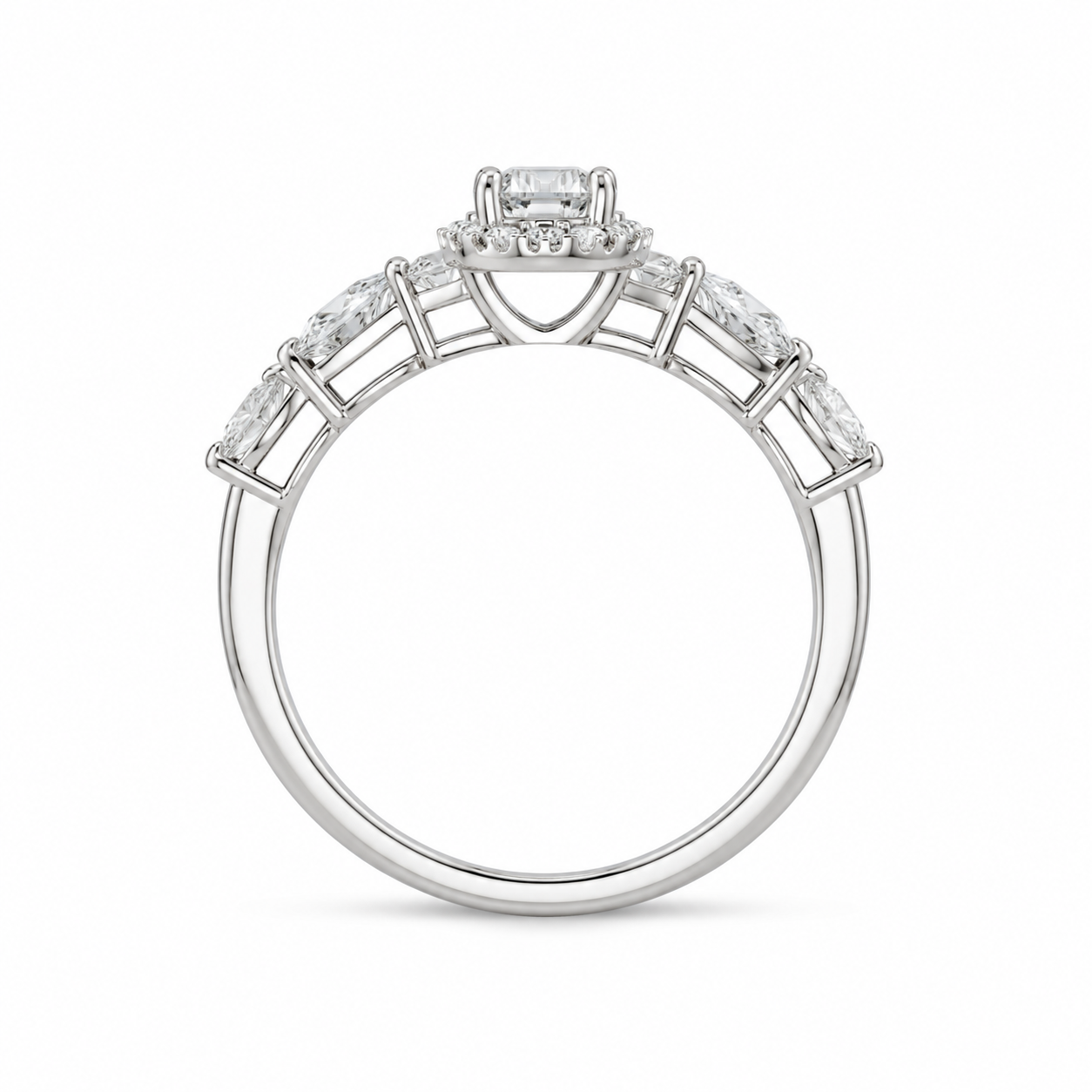 1.30 CT Lab-Grown Diamond Band Ring in 14K White Gold (D–F / VS1–VS2)