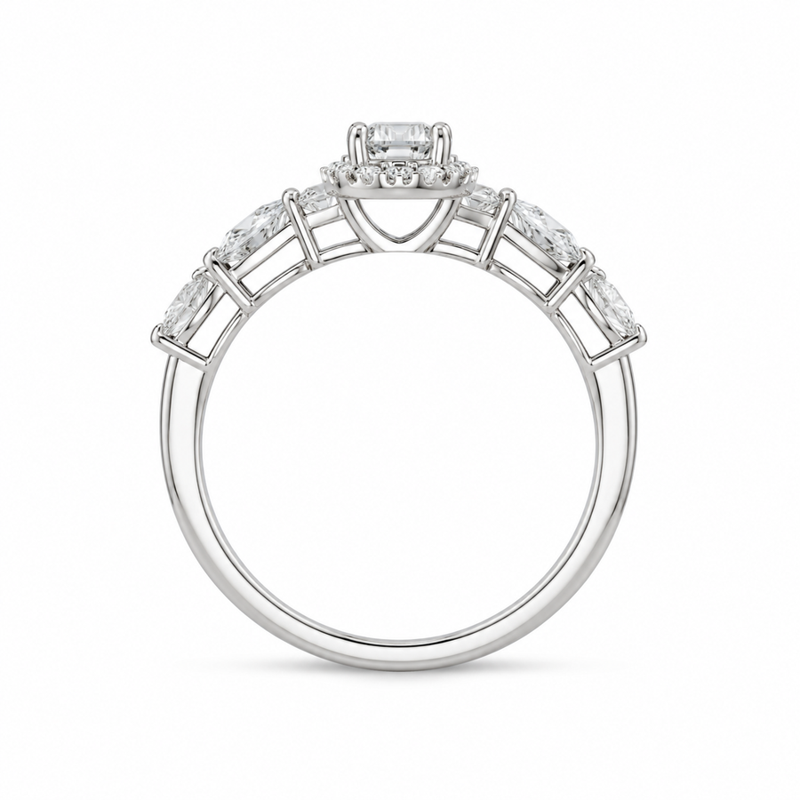 1.30 CT Lab-Grown Diamond Band Ring in 14K White Gold (D–F / VS1–VS2)