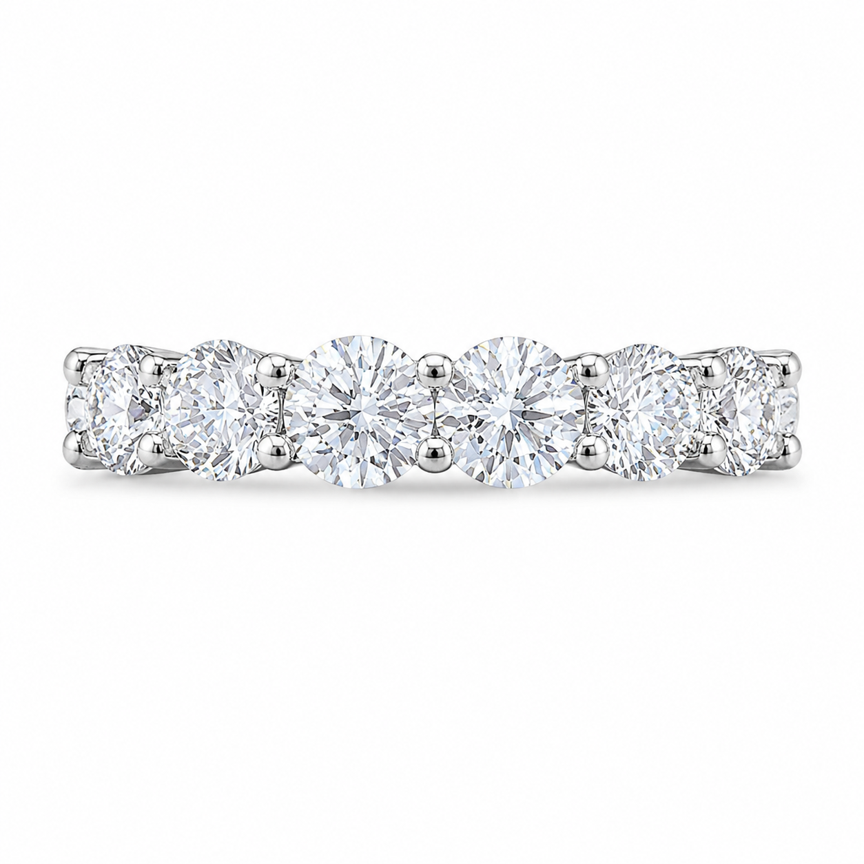 2.20 CT Lab-Grown Diamond Band Ring in 14K White Gold (Dâ€“F / VS1â€“VS2) from Diamond Studio