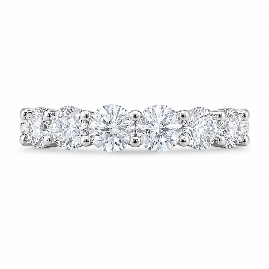 2.20 CT Lab-Grown Diamond Band Ring in 14K White Gold (D–F / VS1–VS2)