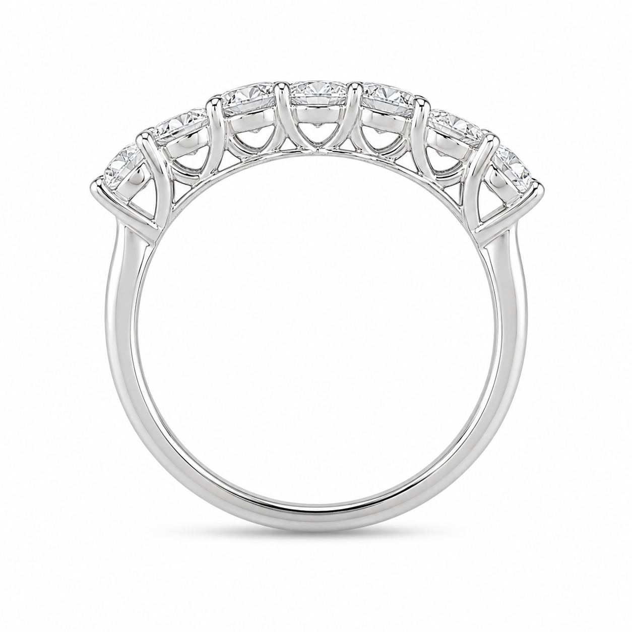 2.20 CT Lab-Grown Diamond Band Ring in 14K White Gold (D–F / VS1–VS2)