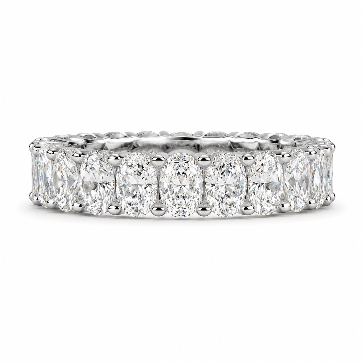 4.06 CT Lab-Grown Diamond Eternity Ring in 14K White Gold (Dâ€“F / VS1â€“VS2) from Diamond Studio