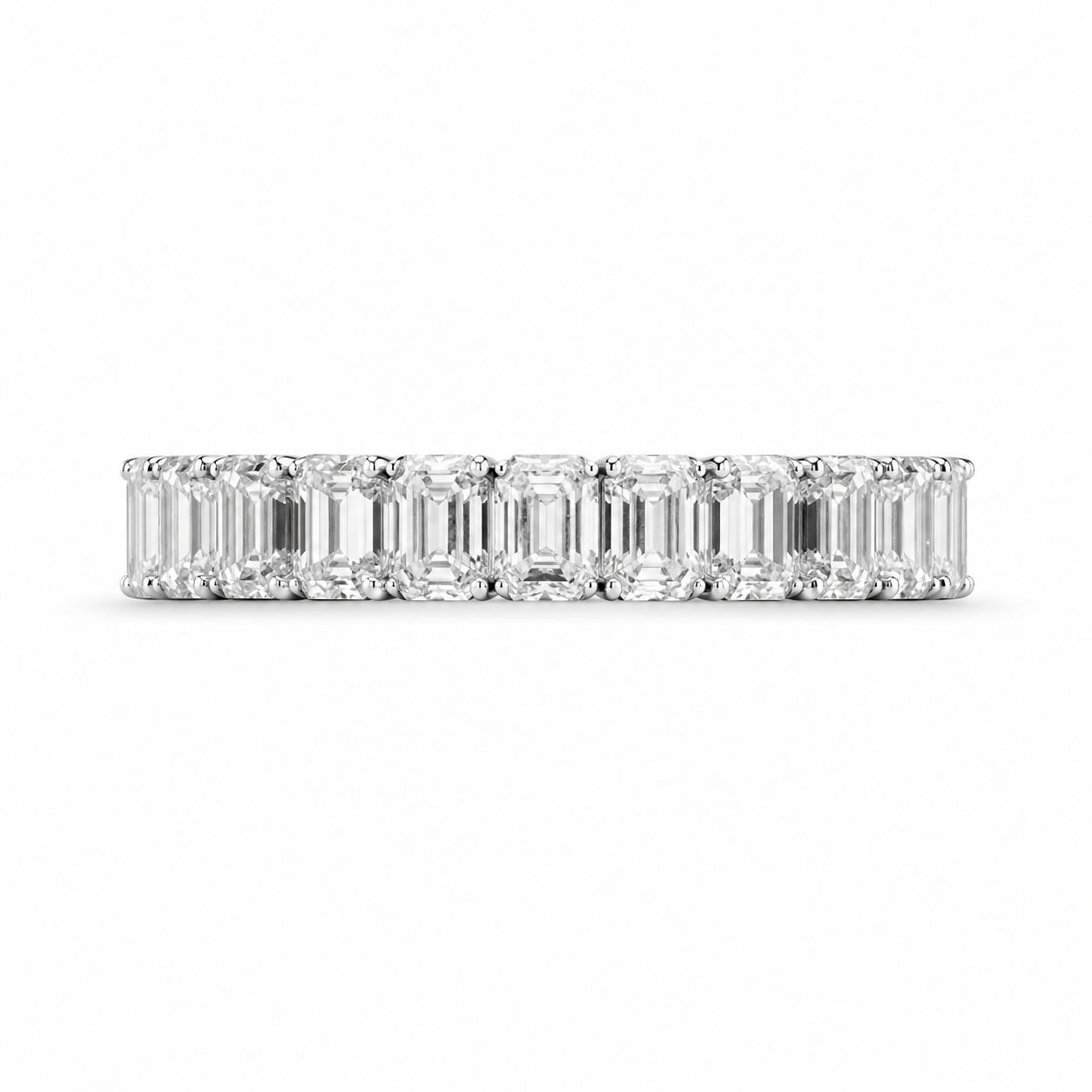 1.61 CT Lab-Grown Diamond Half Eternity Band in 14K White Gold (Dâ€“F / VS1â€“VS2) from Diamond Studio