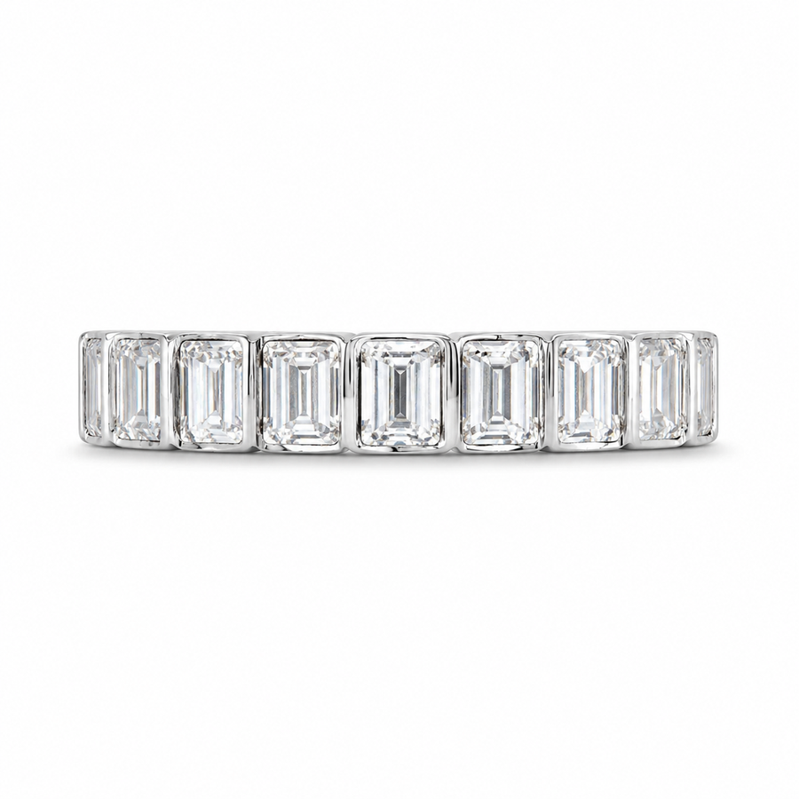 2.16 CT Lab-Grown Diamond Eternity Ring in 14K White Gold (D–F / VS1–VS2)