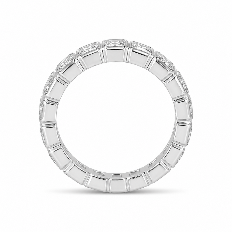 2.16 CT Lab-Grown Diamond Eternity Ring in 14K White Gold (D–F / VS1–VS2)