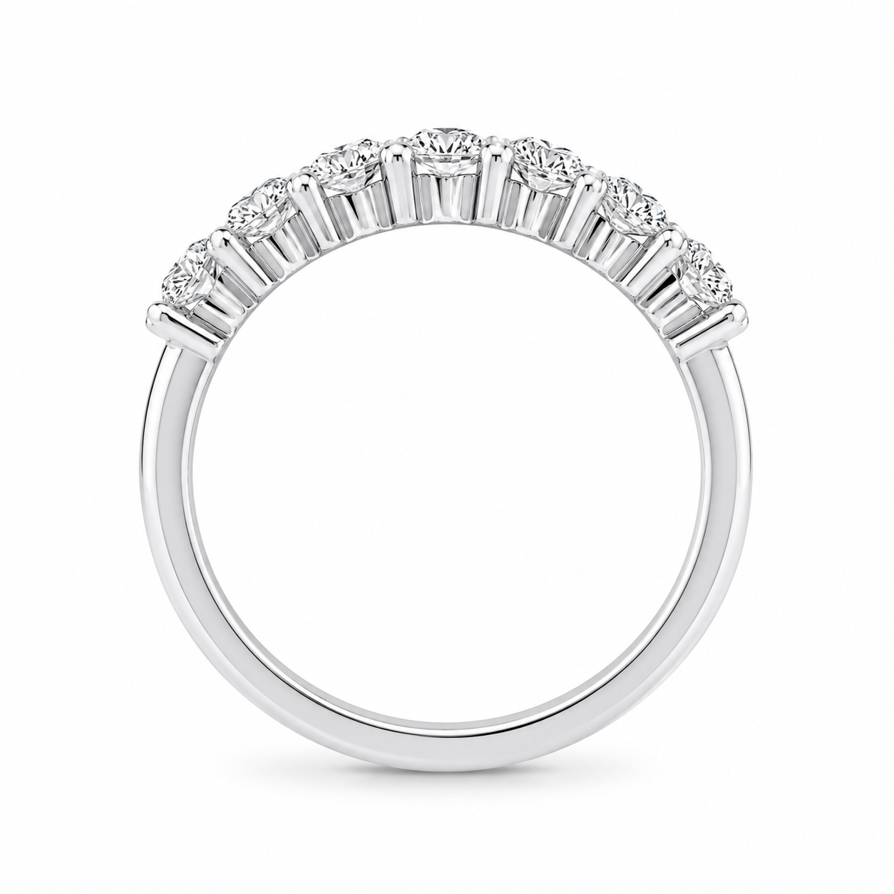 1.14 CT Lab-Grown Diamond Stackable Ring in 14K White Gold (D–F / VS1–VS2)