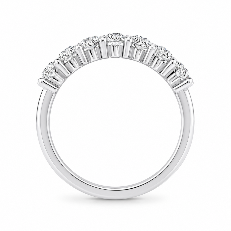 1.14 CT Lab-Grown Diamond Stackable Ring in 14K White Gold (D–F / VS1–VS2)