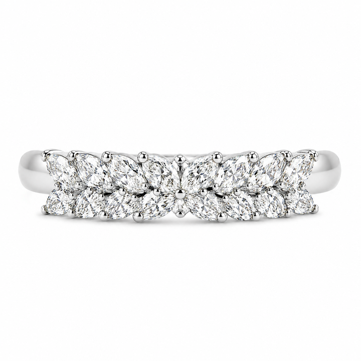 1.00 CT Lab-Grown Diamond Half Eternity Ring in 14K Yellow Gold (Dâ€“F / VS1â€“VS2) from Diamond Studio