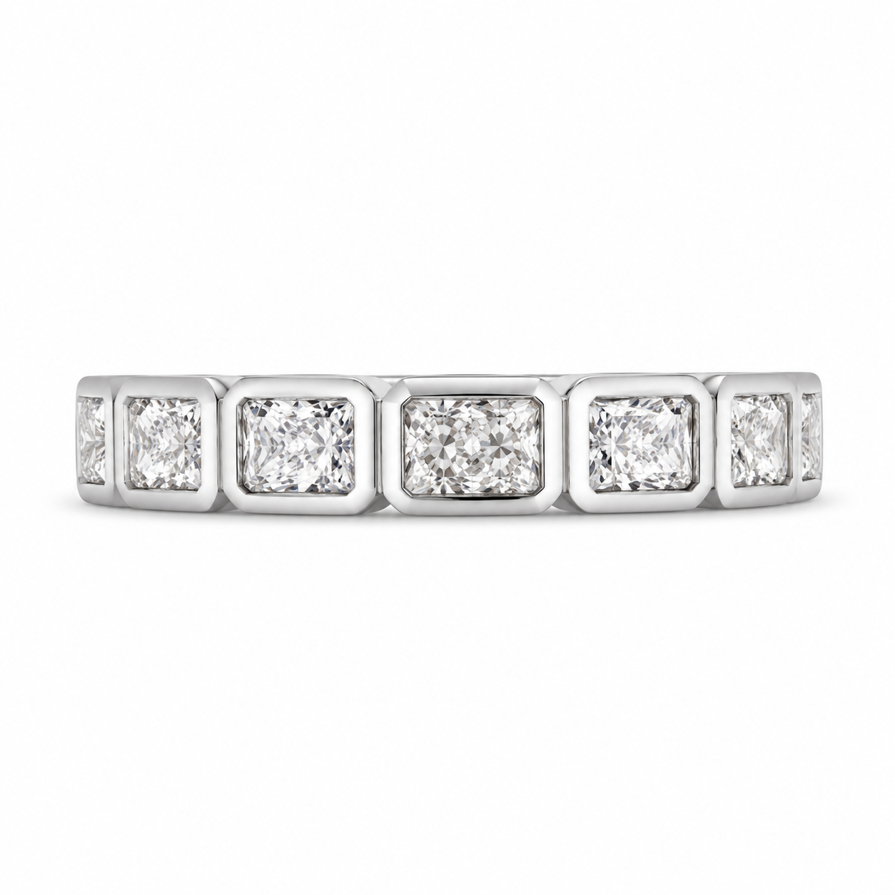 1.84 CT Lab-Grown Diamond Half Eternity Ring in 14K White Gold (Dâ€“F / VS1â€“VS2) from Diamond Studio