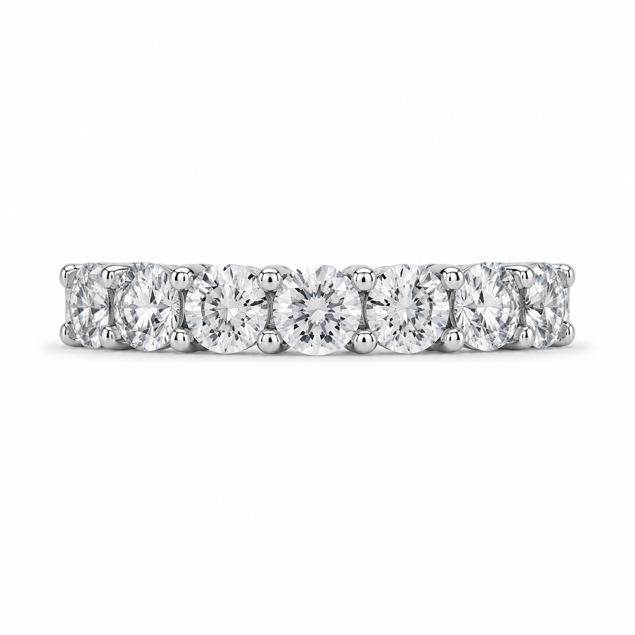 2.62 CT Lab-Grown Diamond Half Eternity Ring in 14K White Gold (Dâ€“F / VS1â€“VS2) from Diamond Studio