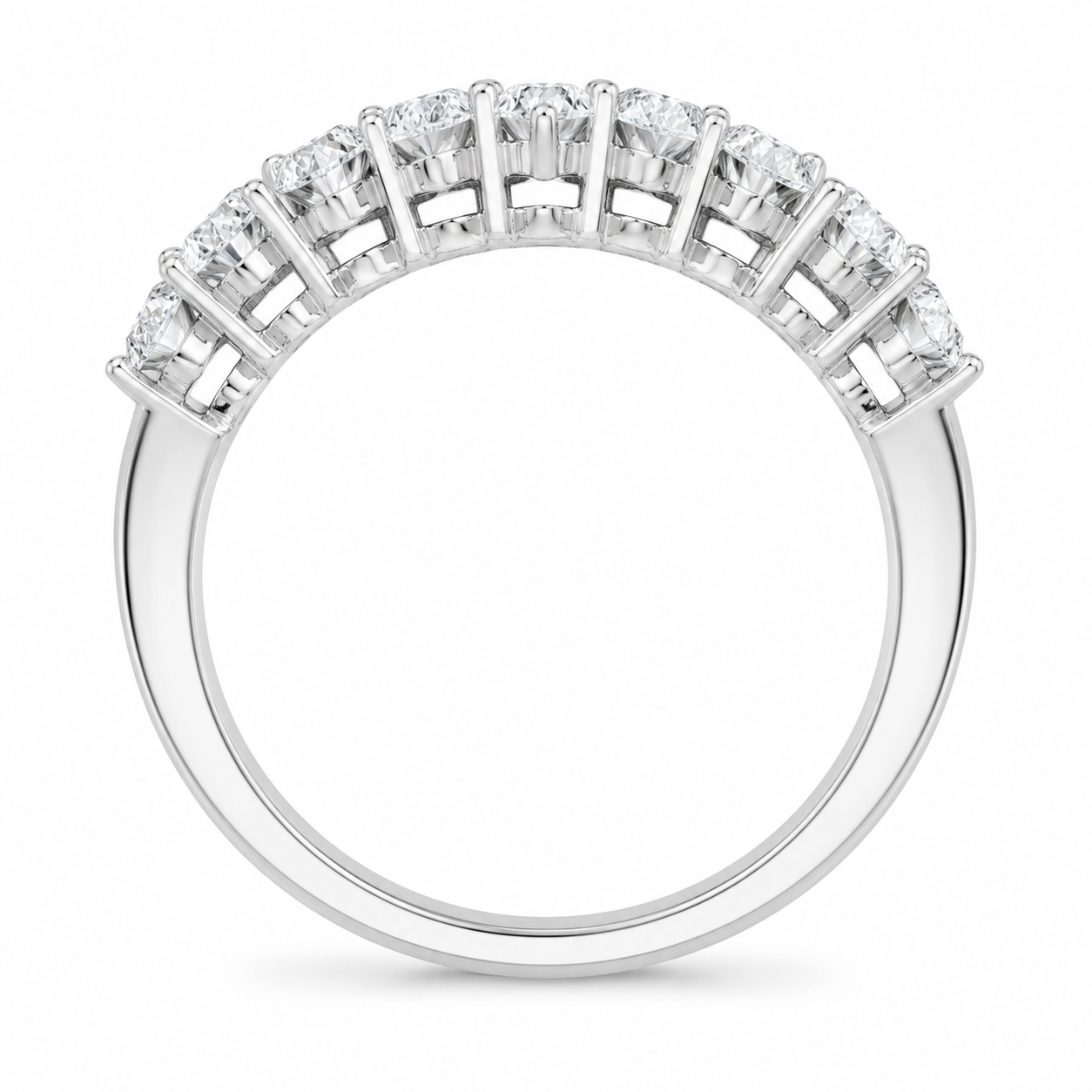 1.00 CT Lab-Grown Diamond Stackable Ring in 14K White Gold (D–F / VS1–VS2)