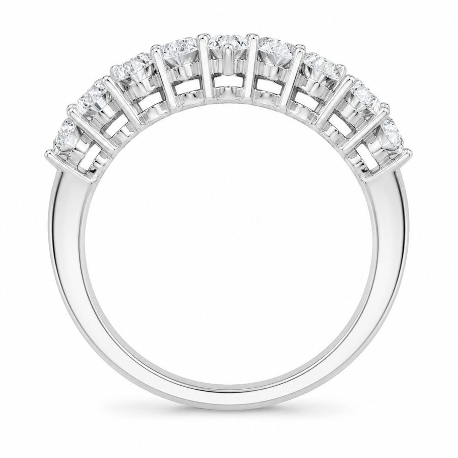 1.00 CT Lab-Grown Diamond Stackable Ring in 14K White Gold (D–F / VS1–VS2)