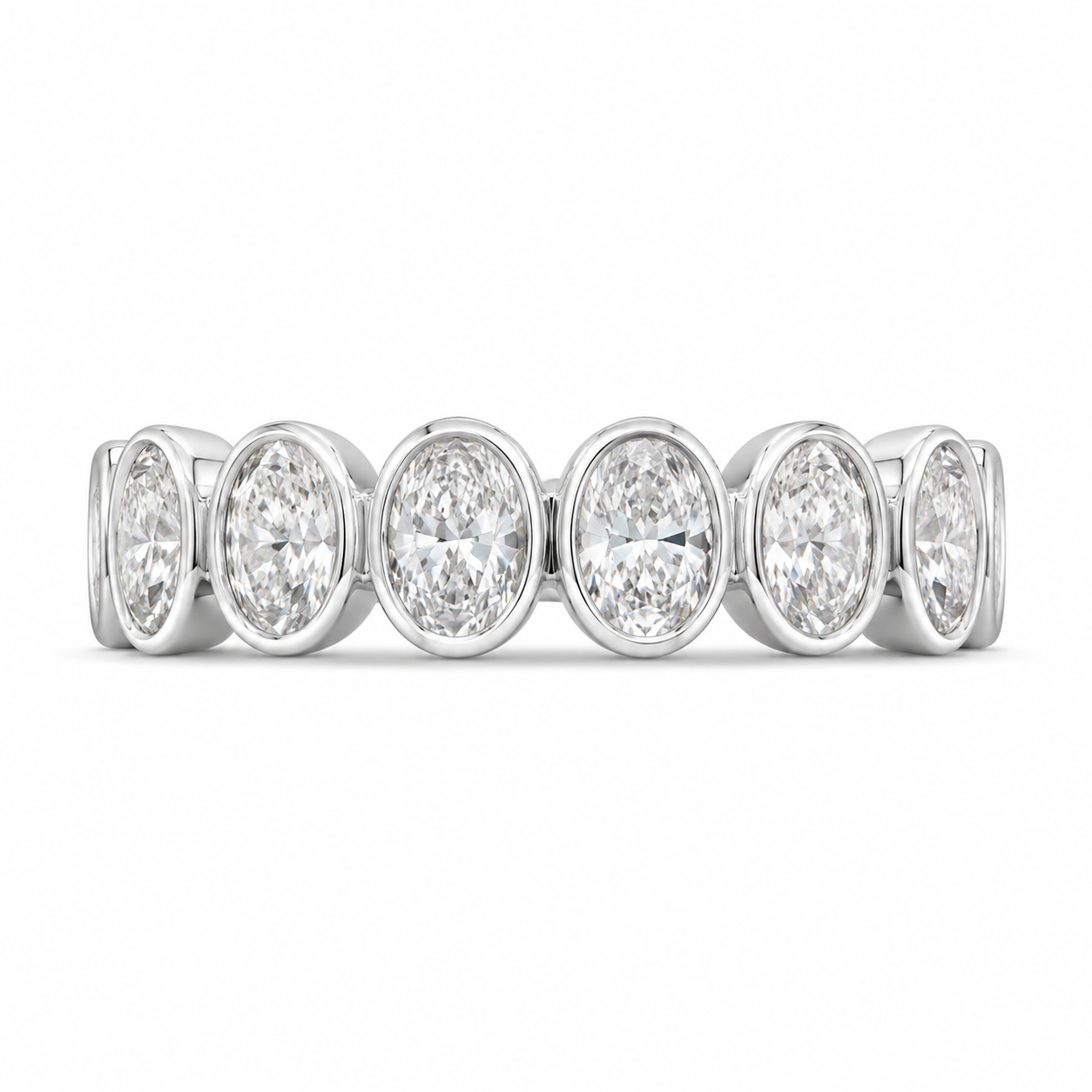 4.12 CT Lab-Grown Diamond Eternity Ring in 14K White Gold (Dâ€“F / VS1â€“VS2) from Diamond Studio