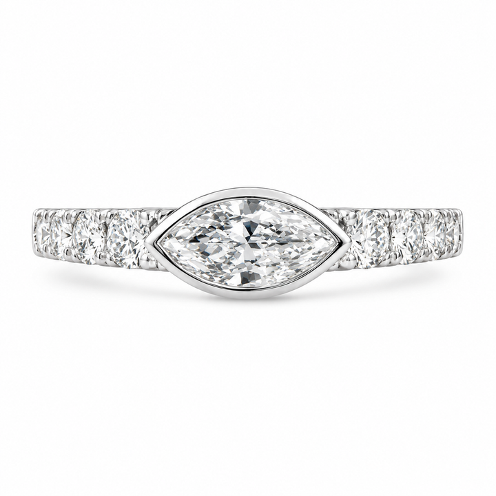 1.00 CT Lab-Grown Diamond Stackable Fashion Ring in 14K White Gold (Dâ€“F / VS1â€“VS2) from Diamond Studio
