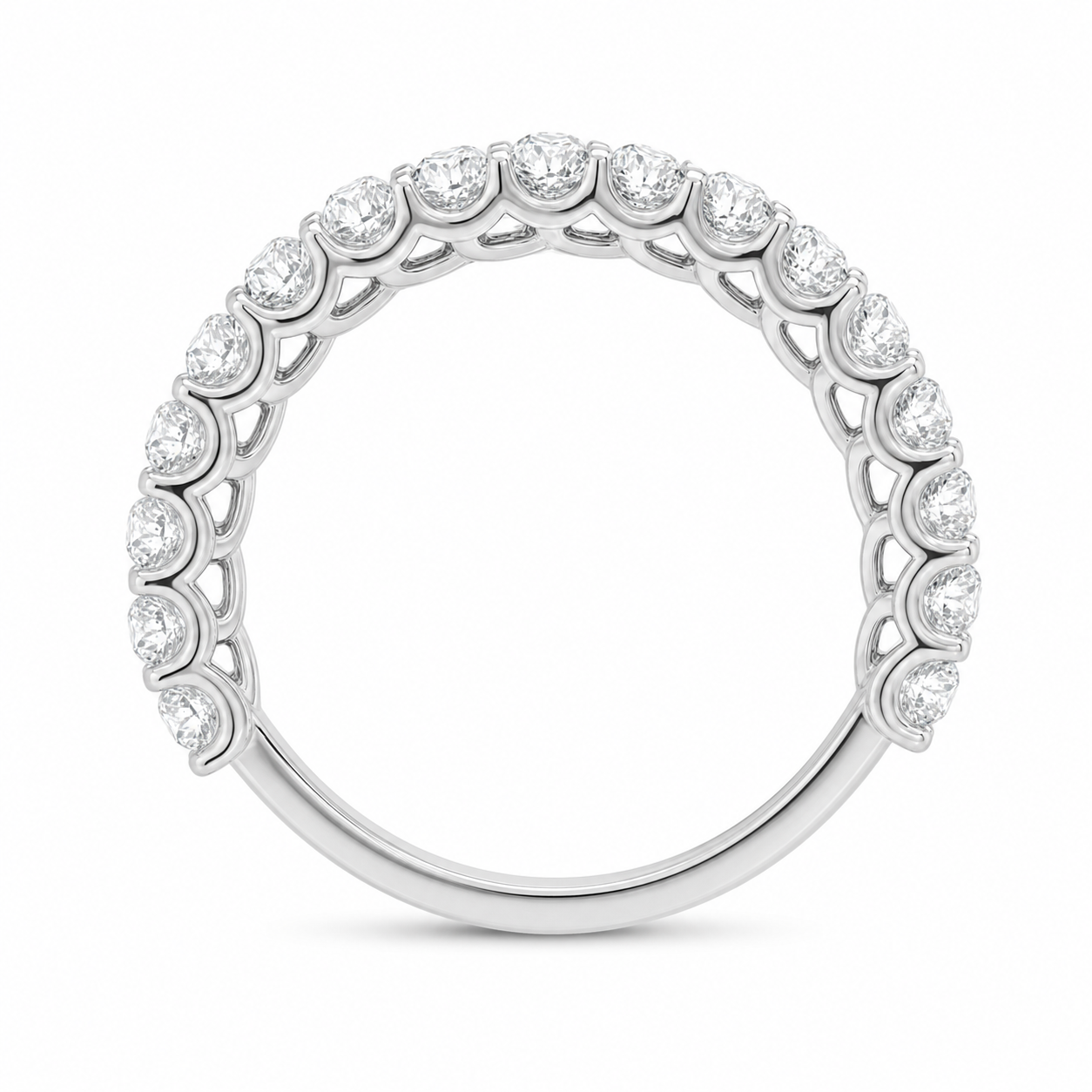 1.73 CT Lab-Grown Diamond Eternity Ring in 14K White Gold (D–F / VS1–VS2)