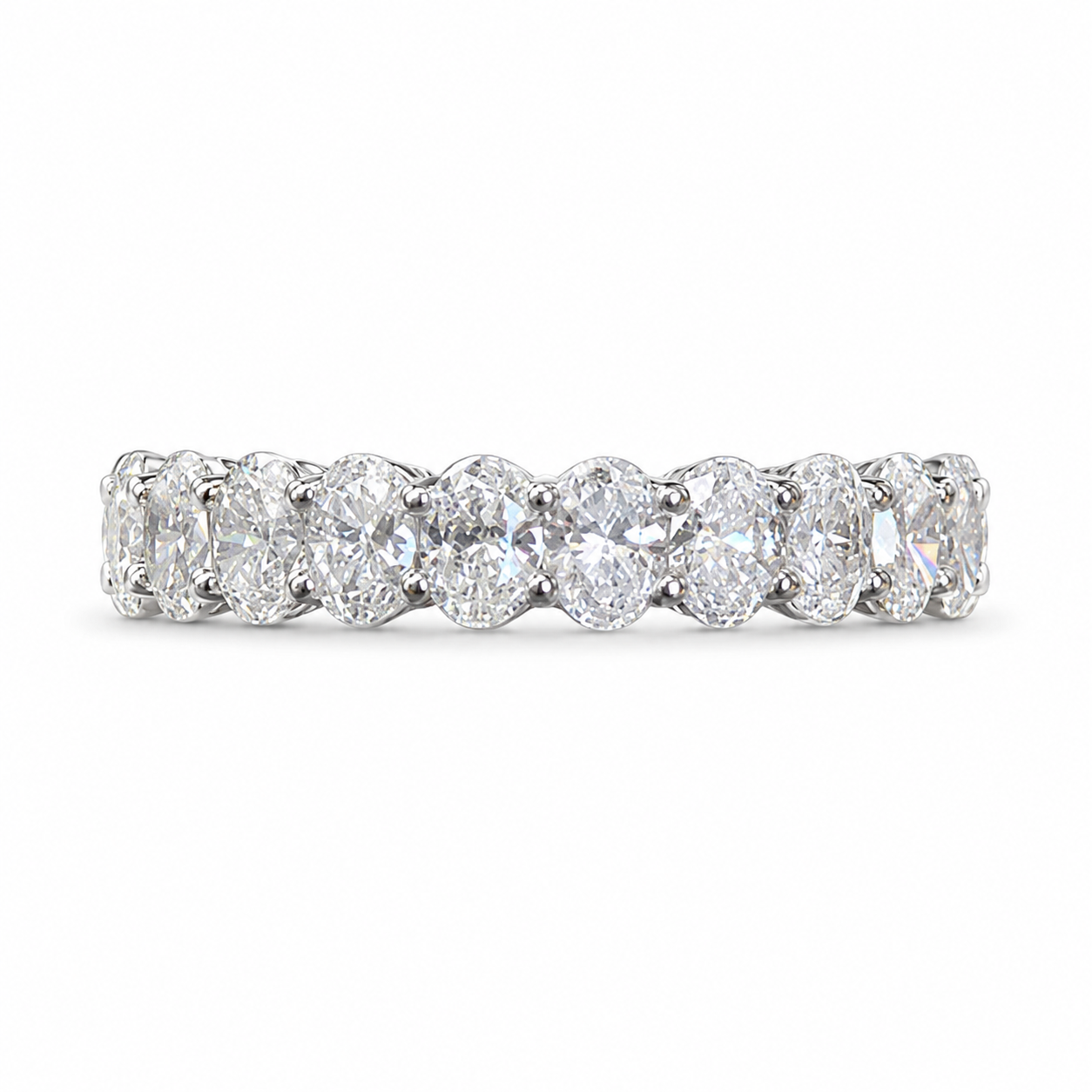 3.41 CT Lab-Grown Diamond Eternity Ring in 14K White Gold (Dâ€“F / VS1â€“VS2) from Diamond Studio