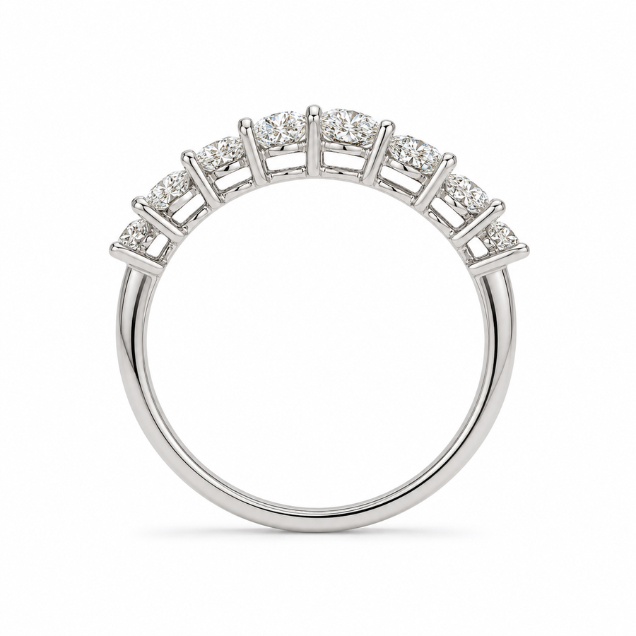 1.40 CT Lab-Grown Diamond Band Fashion Ring in 14K White Gold (D–F / VS1–VS2)