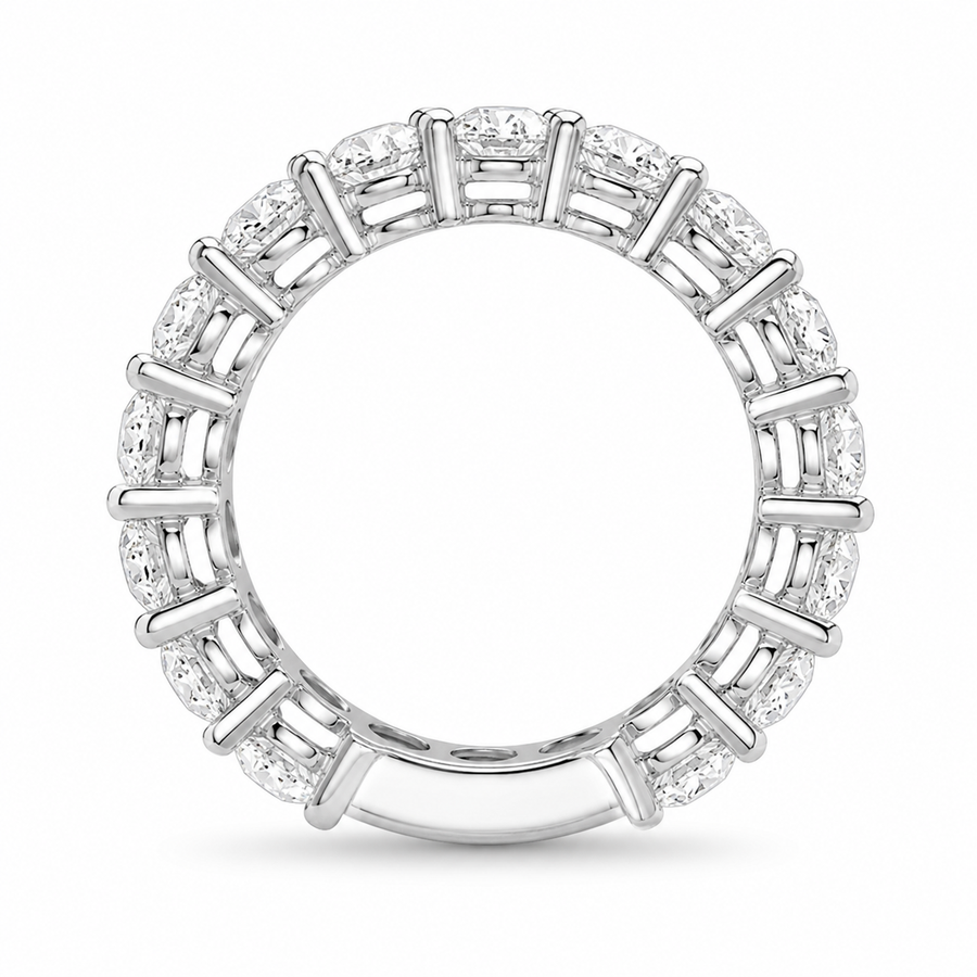 3.54 CT Lab-Grown Diamond Eternity Band in 14K White Gold (D–F / VS1–VS2)