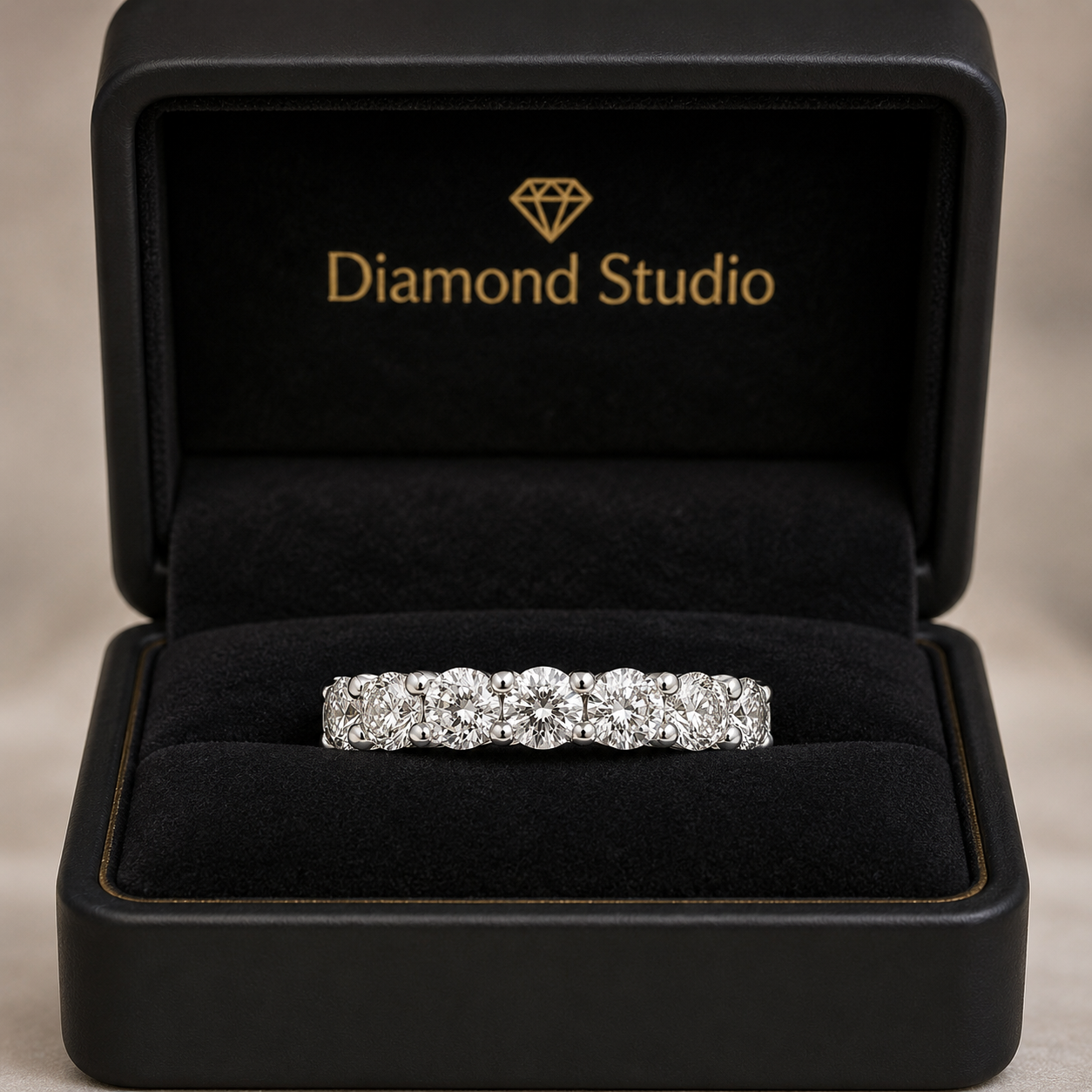 3.54 CT Lab-Grown Diamond Eternity Band in 14K White Gold (D–F / VS1–VS2)
