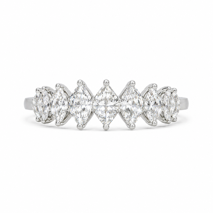 1.40 CT Lab-Grown Diamond Band Fashion Ring in 14K White Gold (Dâ€“F / VS1â€“VS2) from Diamond Studio