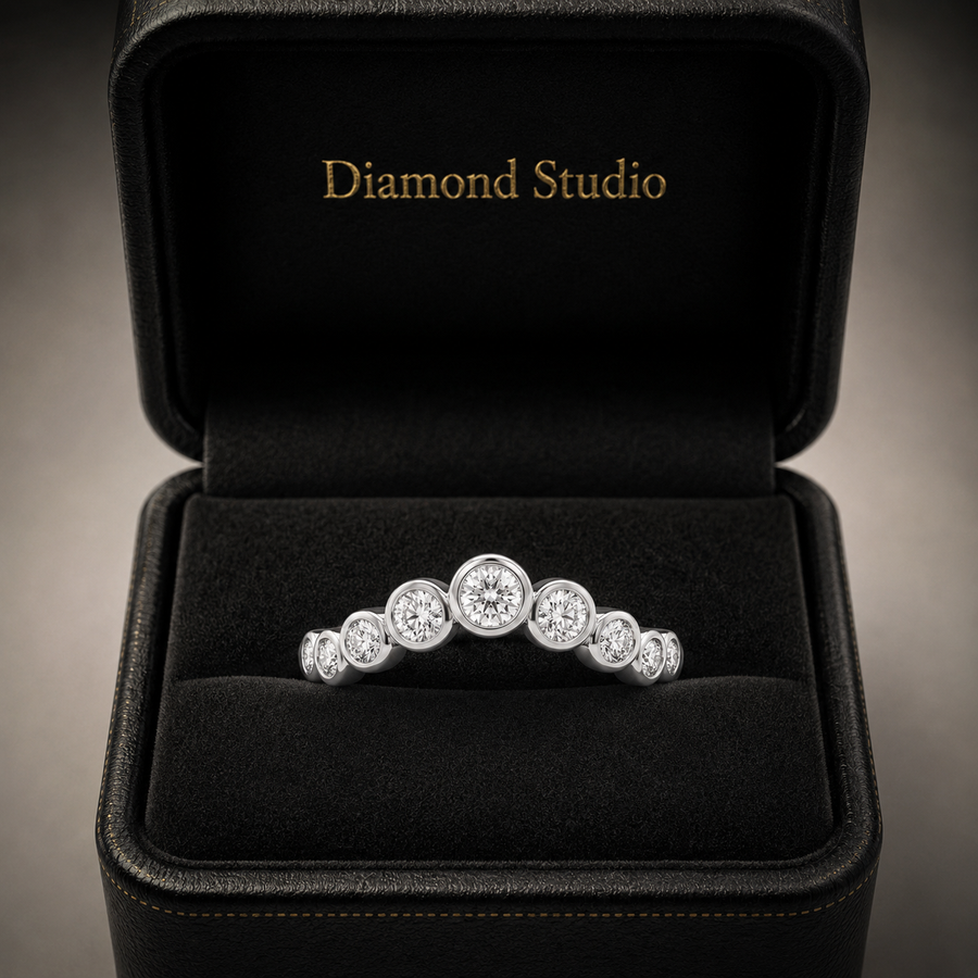 1.00 CT Lab-Grown Diamond Stackable Ring in 14K White Gold (D–F / VS1–VS2)