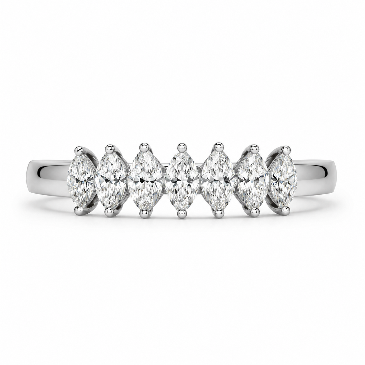 1.00 CT Lab-Grown Diamond Stackable Ring in 14K White Gold (Dâ€“F / VS1â€“VS2) from Diamond Studio