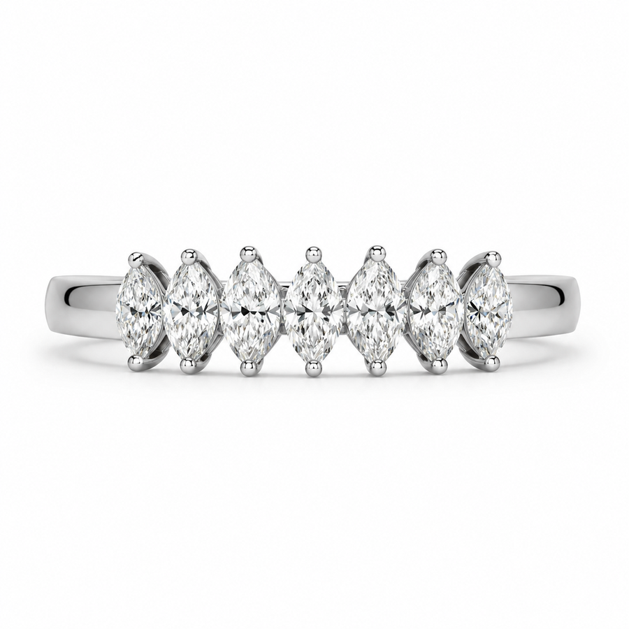 1.00 CT Lab-Grown Diamond Stackable Ring in 14K White Gold (D–F / VS1–VS2)