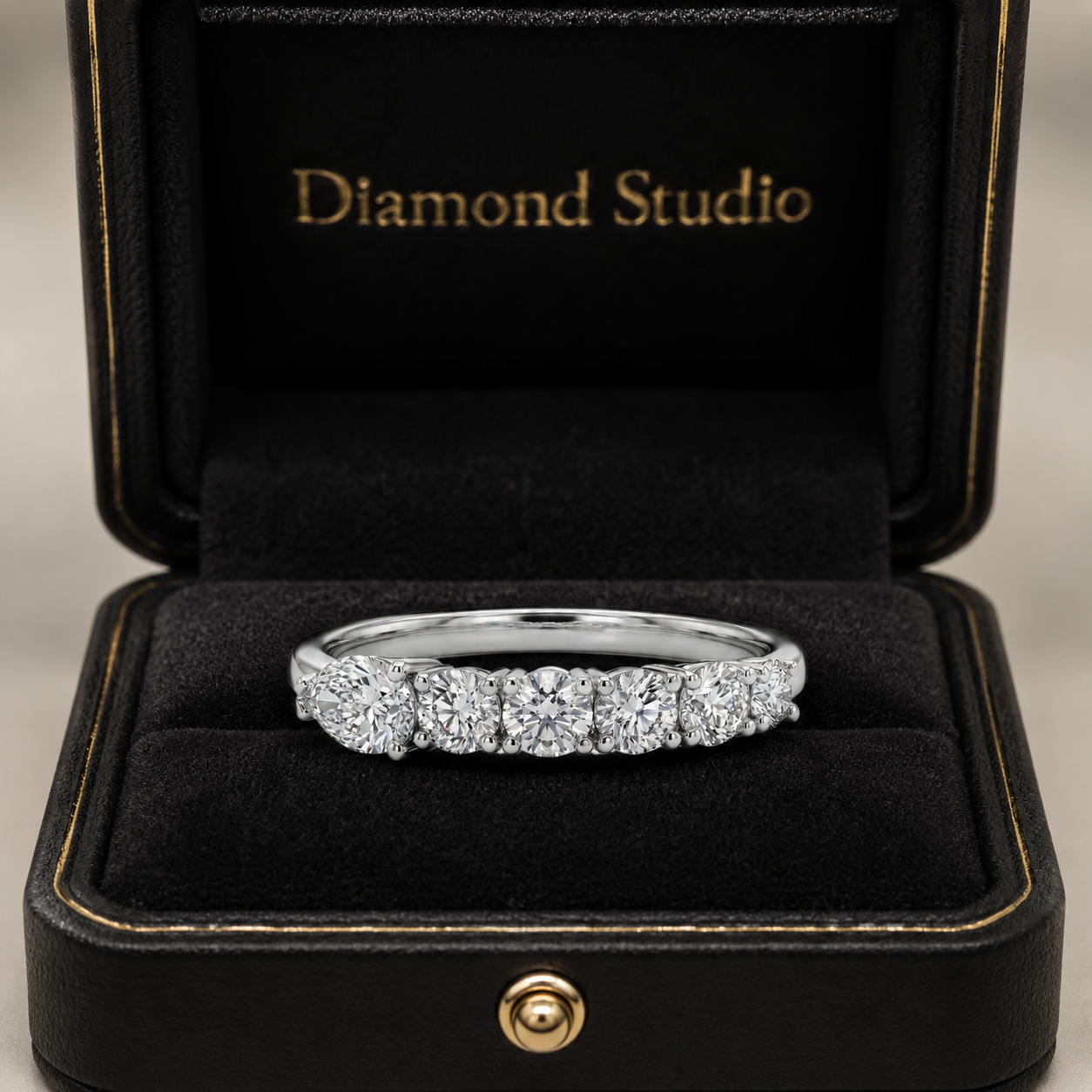 1.05 CT Lab-Grown Diamond Band Fashion Ring in 14K White Gold (D–F / VS1–VS2)