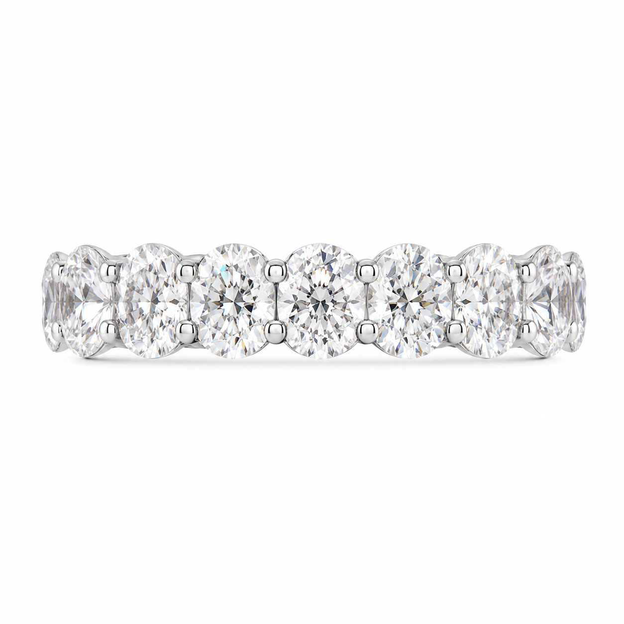 6.31 CT Lab-Grown Diamond Eternity Ring in 14K White Gold (Dâ€“F / VS1â€“VS2) from Diamond Studio