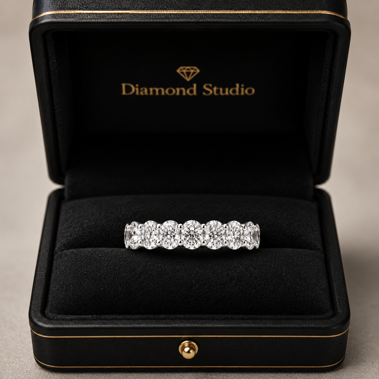 5.63 CT Lab-Grown Diamond Eternity Ring in 14K White Gold (D–F / VS1–VS2)