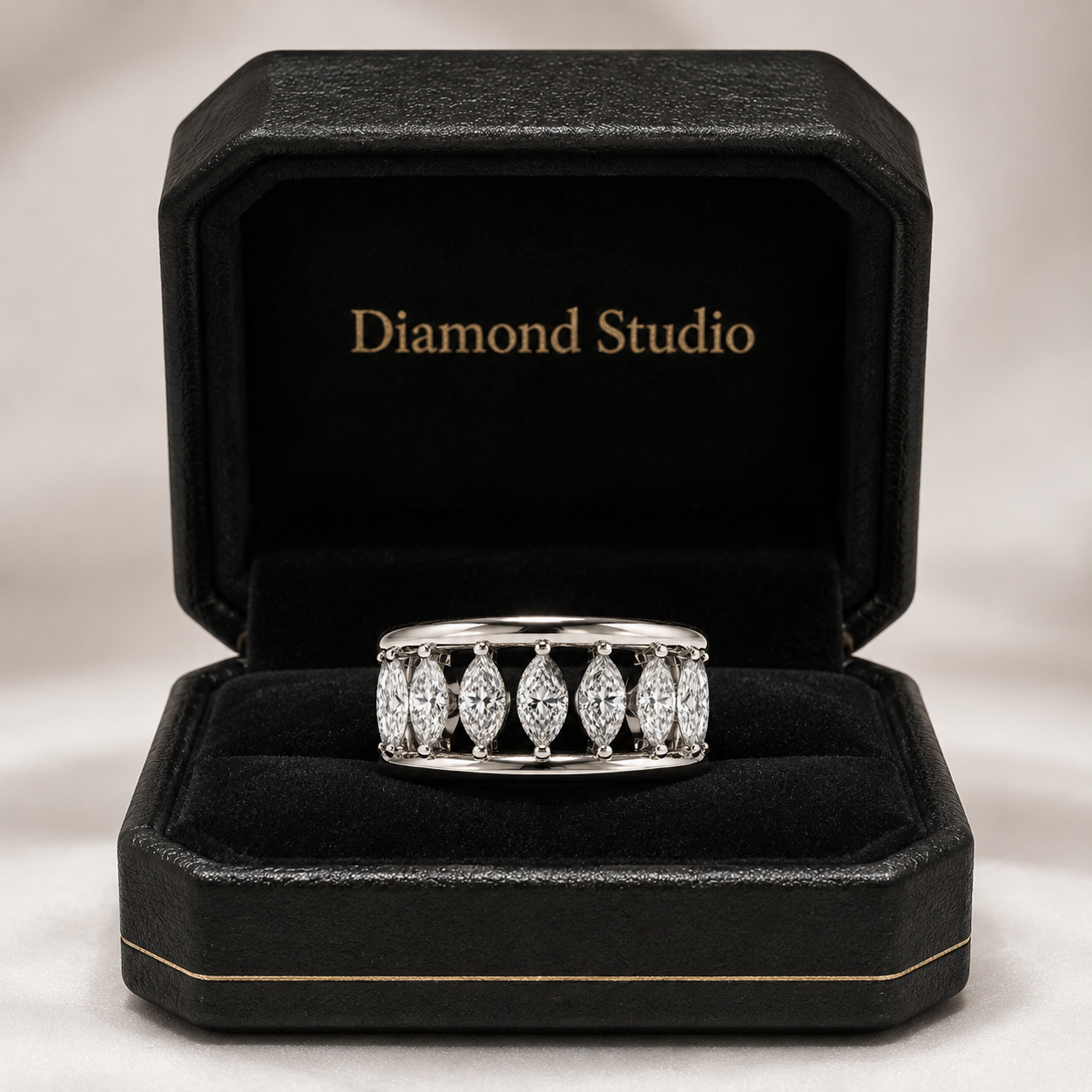 2.02 CT Lab-Grown Diamond Band Ring in 14K White Gold (D–F / VS1–VS2)