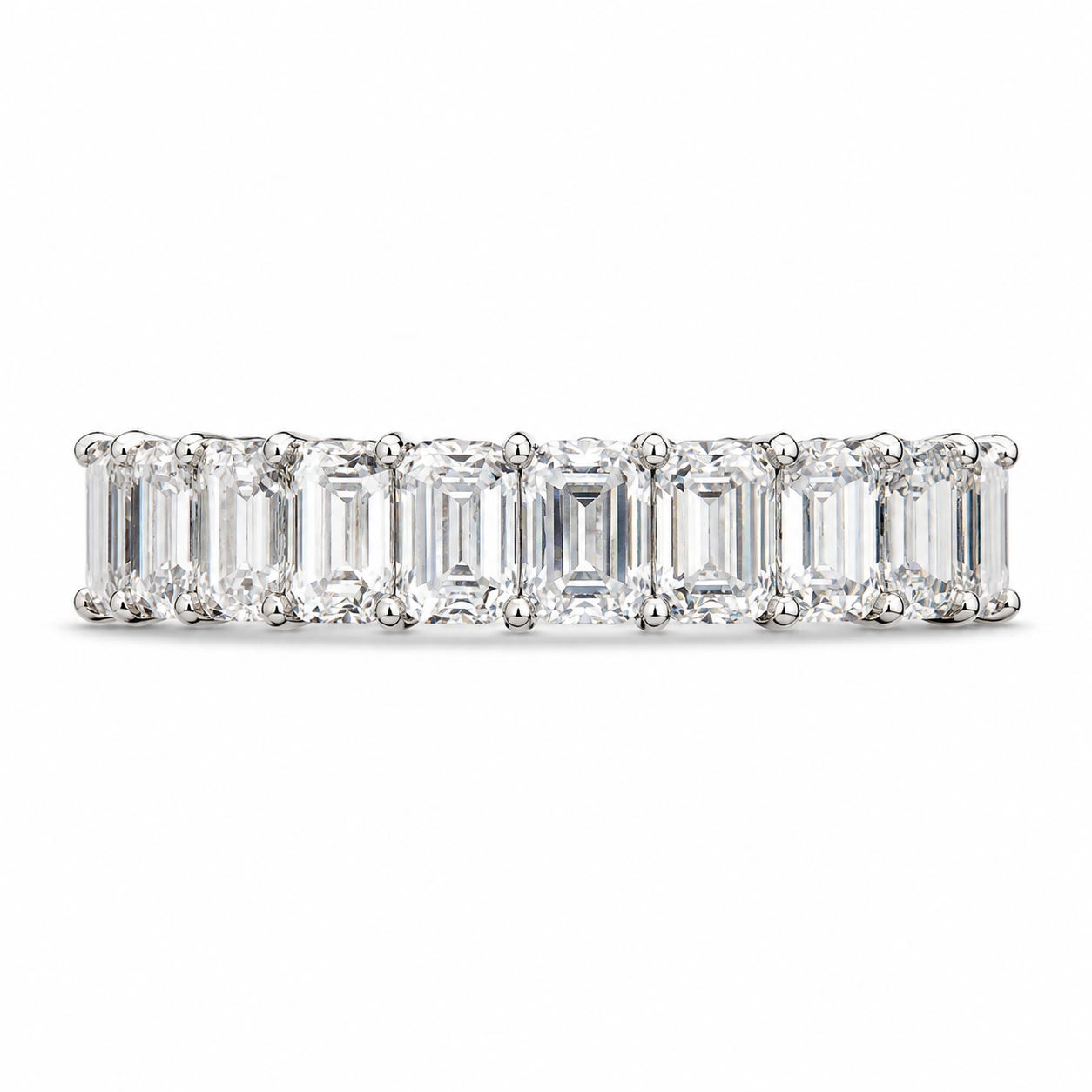 8.25 CT Lab-Grown Diamond Eternity Ring in 14K White Gold (Dâ€“F / VS1â€“VS2) from Diamond Studio
