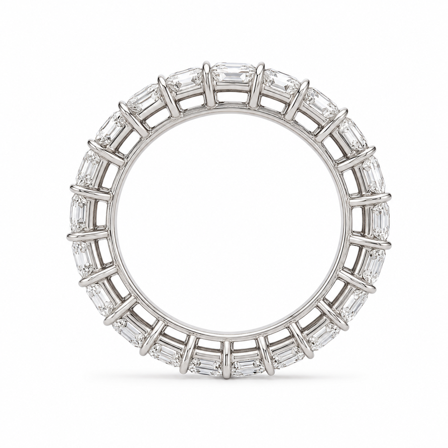 8.25 CT Lab-Grown Diamond Eternity Ring in 14K White Gold (D–F / VS1–VS2)