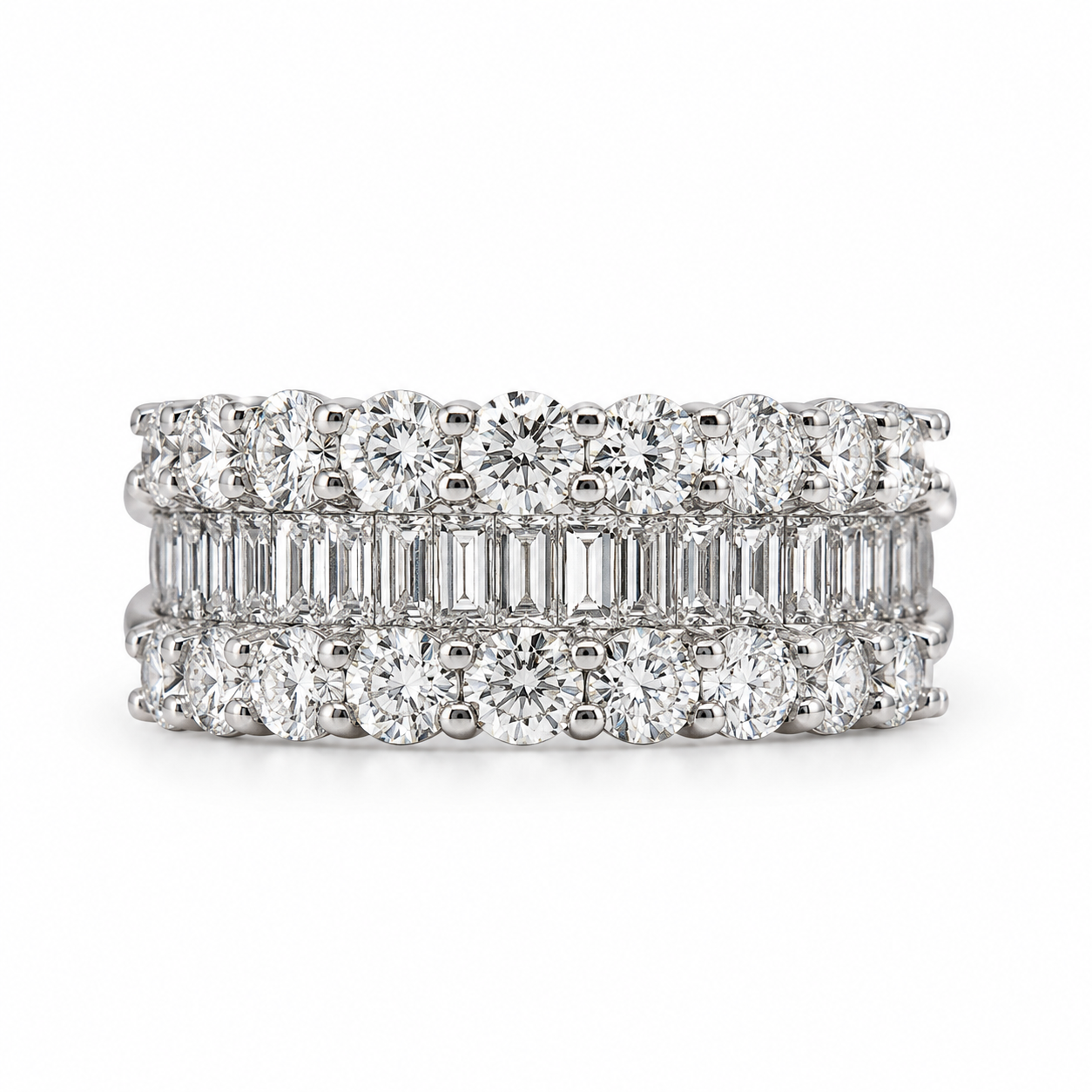 1.96 CT Lab-Grown Diamond Band Ring in 14K White Gold (Dâ€“F / VS1â€“VS2) from Diamond Studio