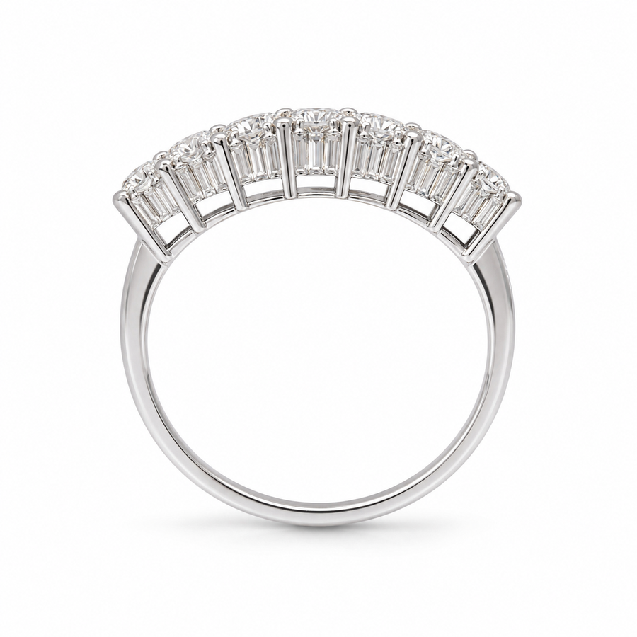 1.96 CT Lab-Grown Diamond Band Ring in 14K White Gold (D–F / VS1–VS2)