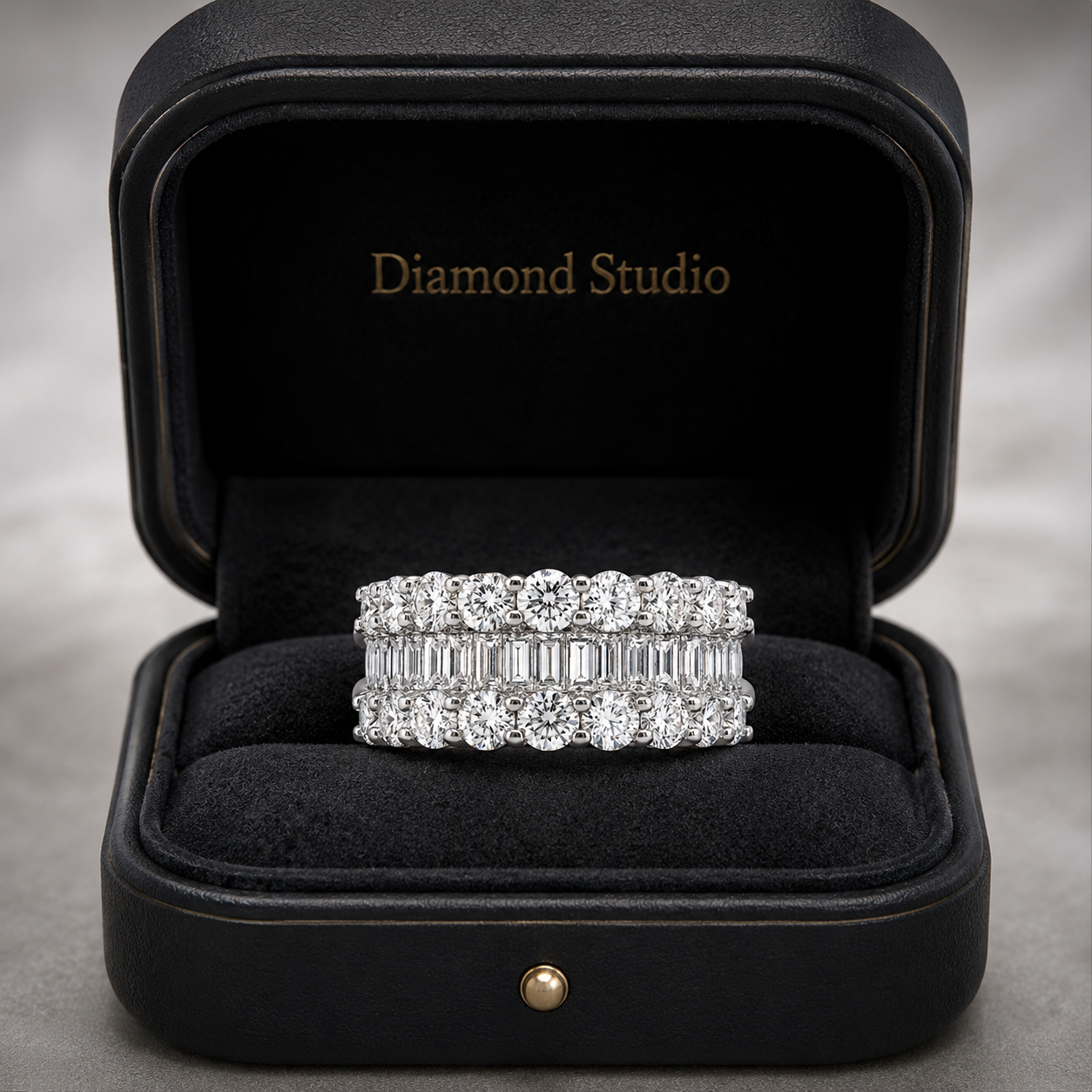 1.96 CT Lab-Grown Diamond Band Ring in 14K White Gold (D–F / VS1–VS2)