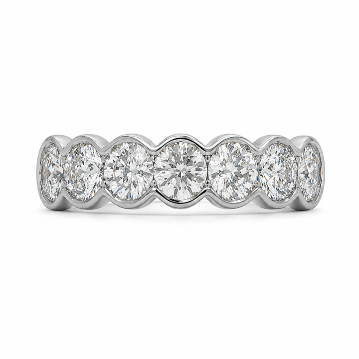 2.10 CT Lab-Grown Diamond Band Fashion Ring in 14K White Gold (Dâ€“F / VS1â€“VS2) from Diamond Studio