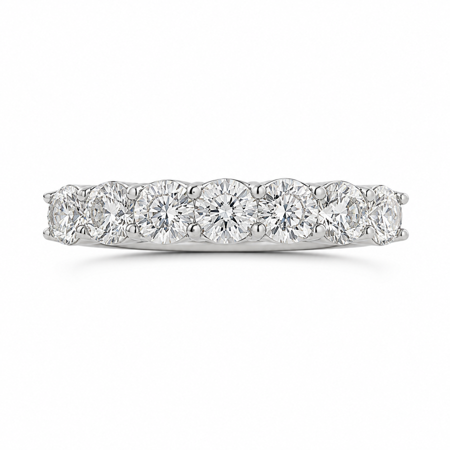 2.58 CT Lab-Grown Diamond Eternity Ring in 14K White Gold (D–F / VS1–VS2)