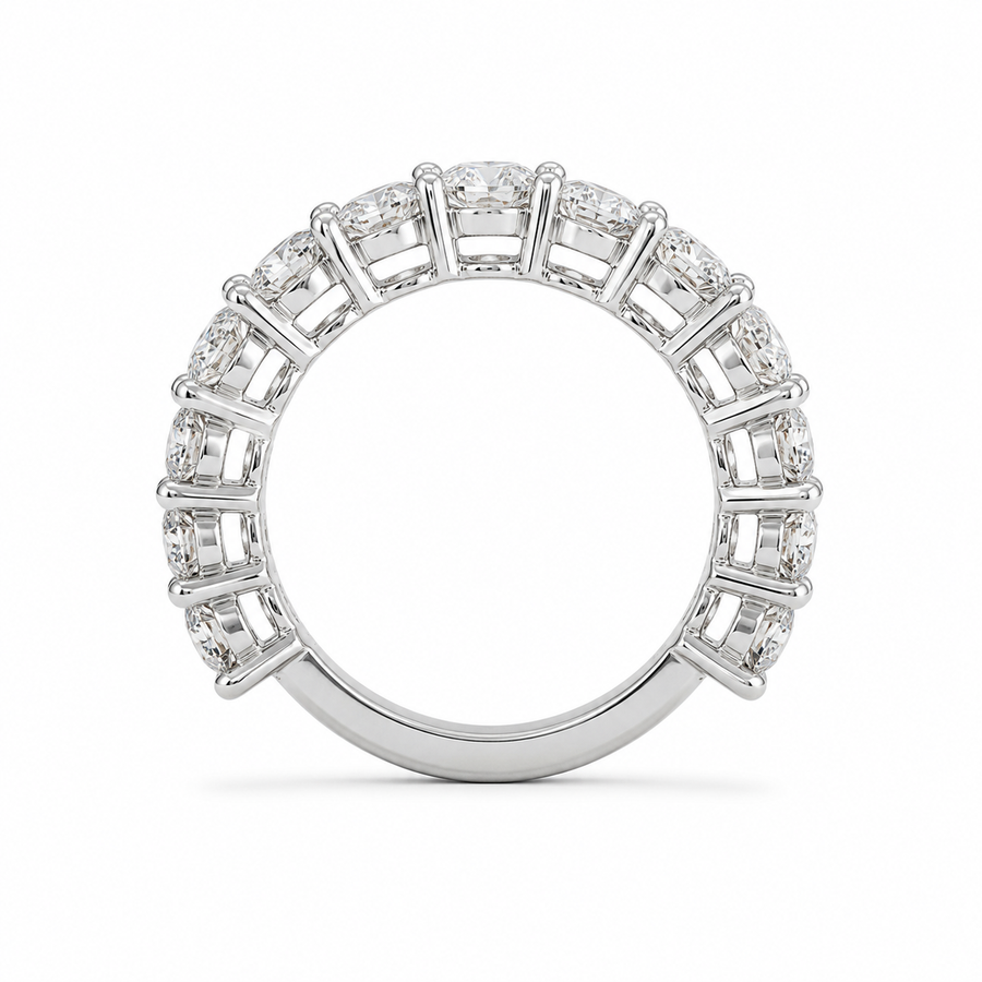 2.58 CT Lab-Grown Diamond Eternity Ring in 14K White Gold (D–F / VS1–VS2)
