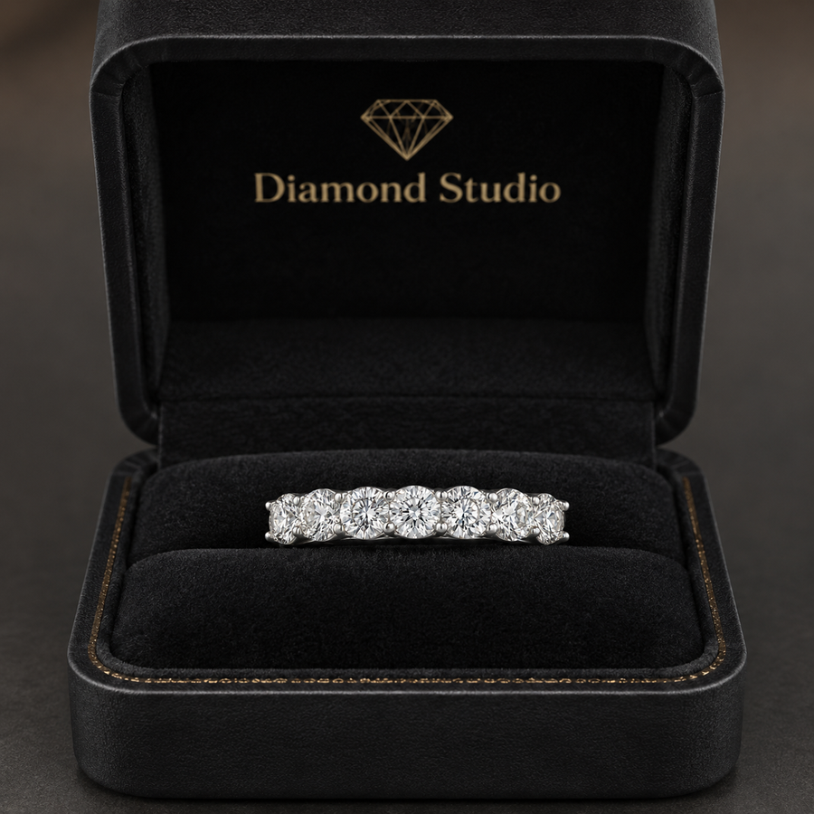 2.58 CT Lab-Grown Diamond Eternity Ring in 14K White Gold (D–F / VS1–VS2)
