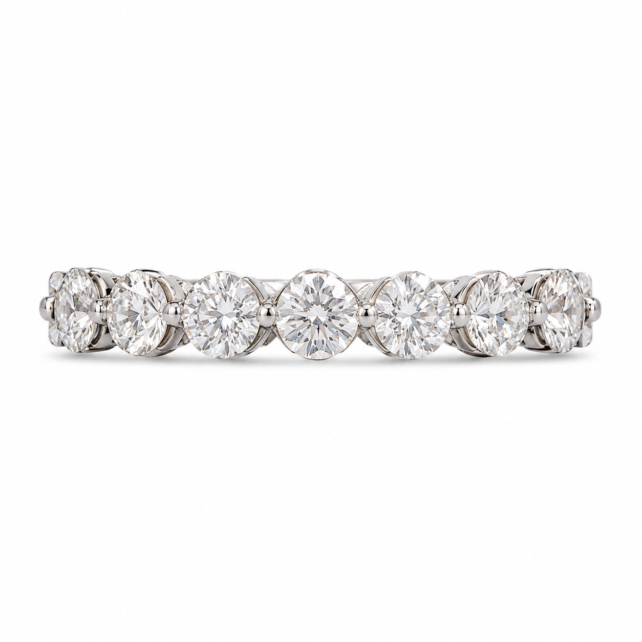 3.14 CT Lab-Grown Diamond Eternity Ring in 14K White Gold (D–F / VS1–VS2)