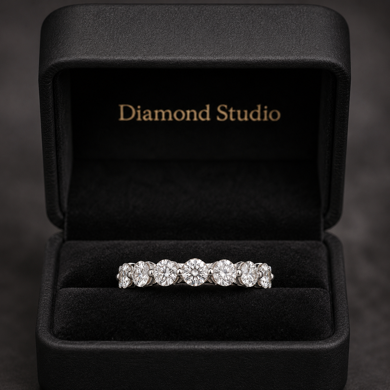 3.14 CT Lab-Grown Diamond Eternity Ring in 14K White Gold (D–F / VS1–VS2)