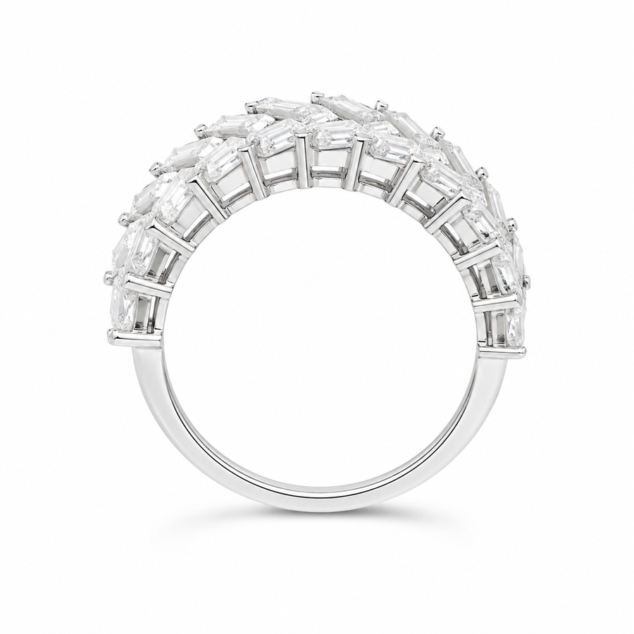 1.65 CT Lab-Grown Diamond Band Fashion Ring in 14K White Gold (D–F / VS1–VS2)
