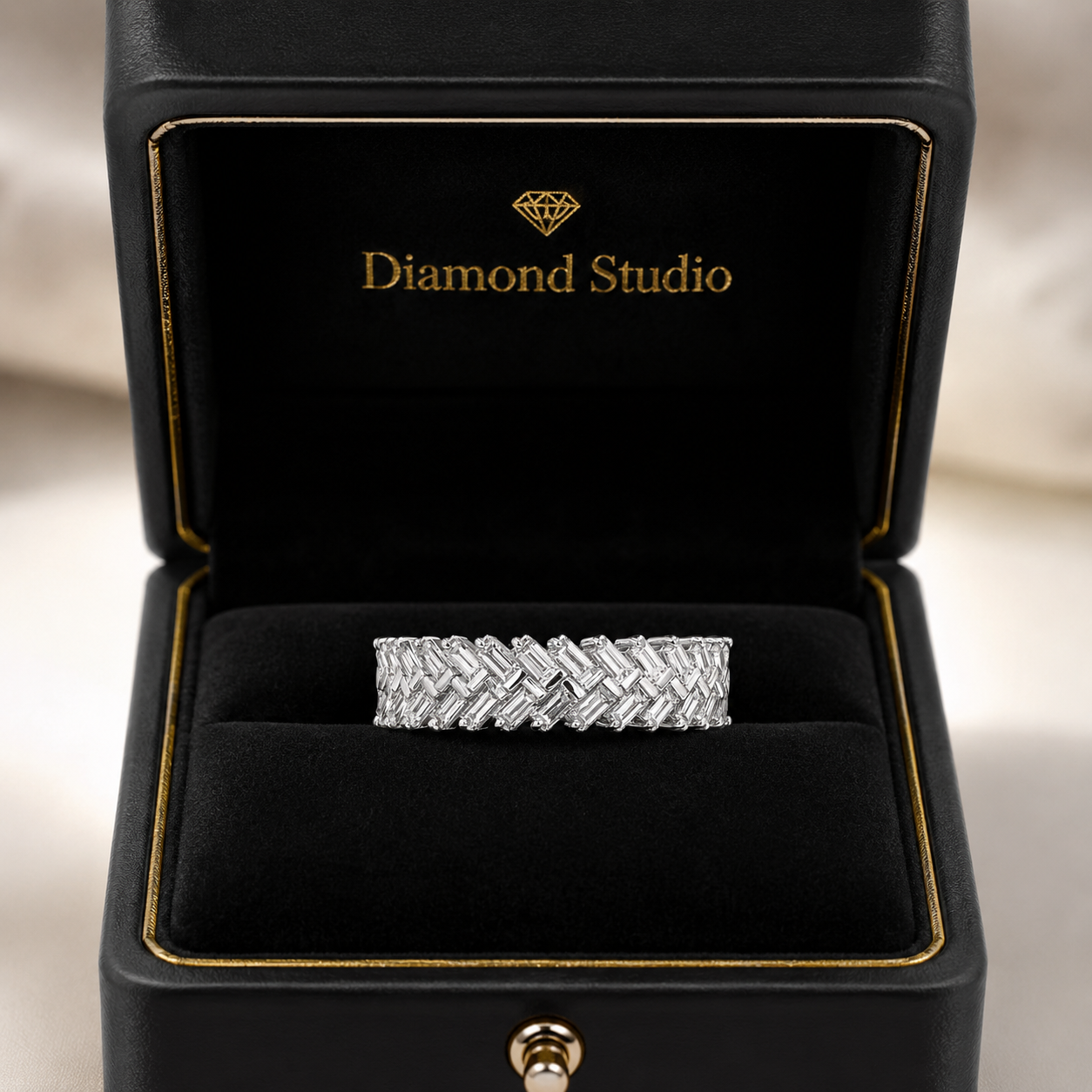 1.65 CT Lab-Grown Diamond Band Fashion Ring in 14K White Gold (D–F / VS1–VS2)