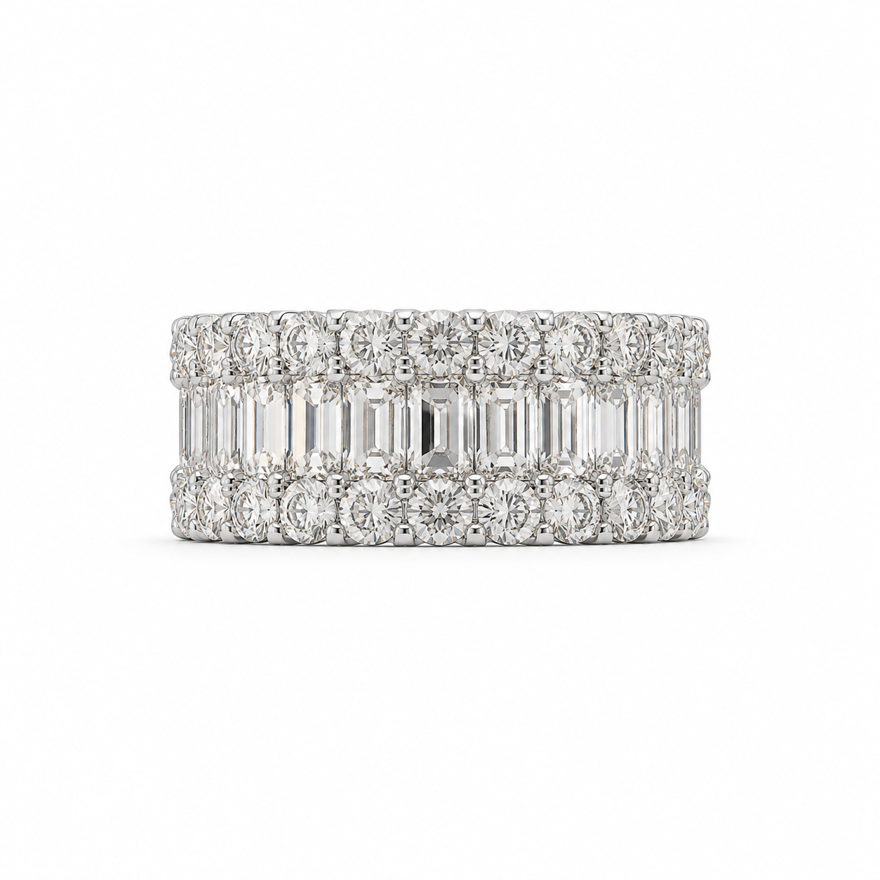 1.59 CT Lab-Grown Diamond Band Ring in 14K White Gold (Dâ€“F / VS1â€“VS2) from Diamond Studio