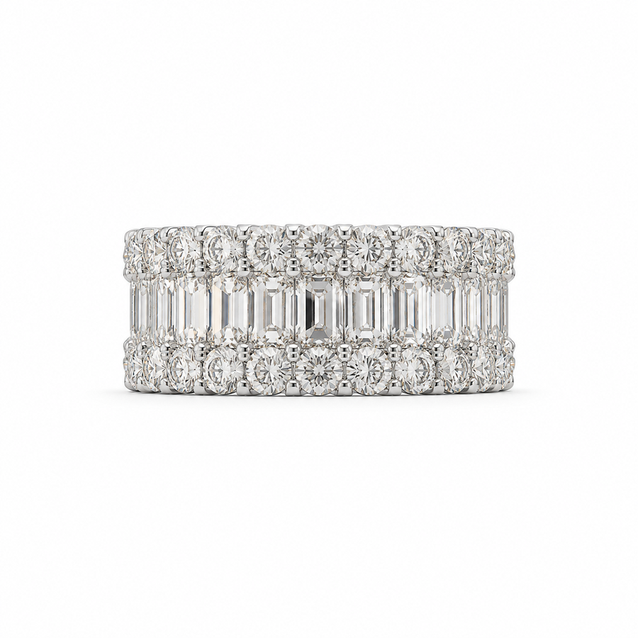1.59 CT Lab-Grown Diamond Band Ring in 14K White Gold (D–F / VS1–VS2)